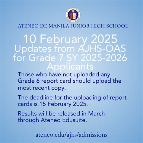 Update from AJHS.